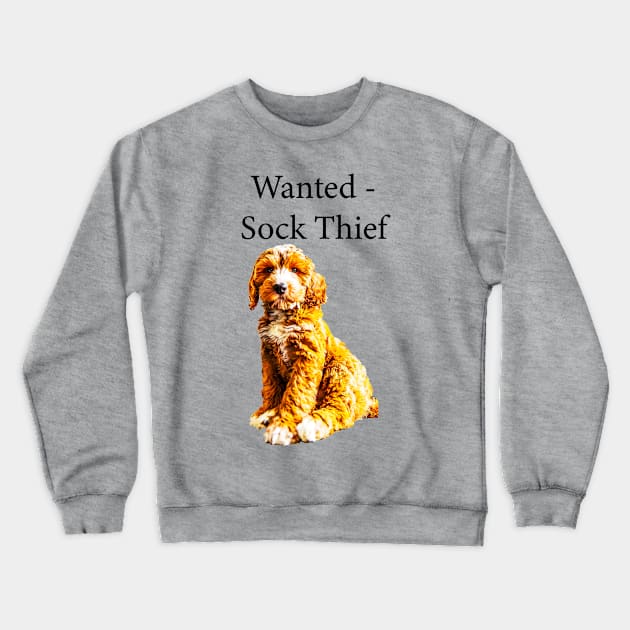 Wanted - Sock Thief Crewneck Sweatshirt by tommysphotos